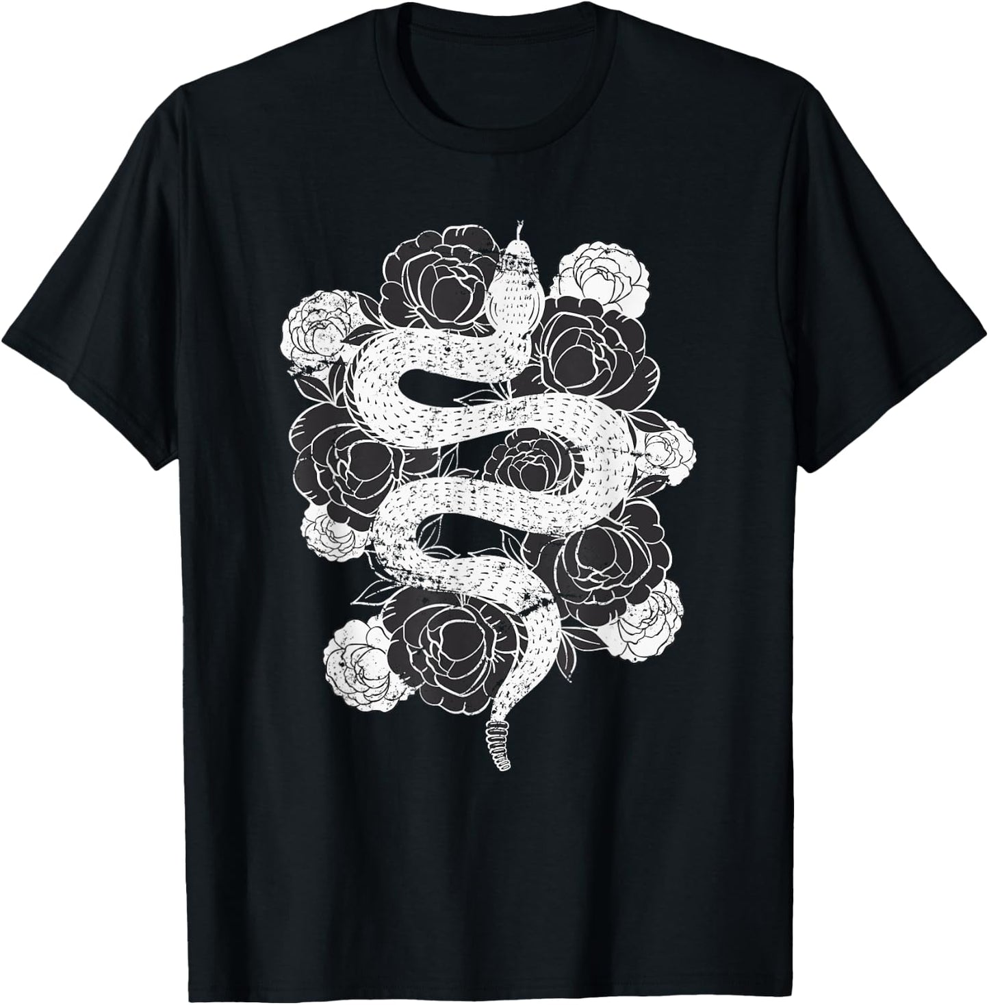 Rose Snake T-Shirt - T-Shirt | Black