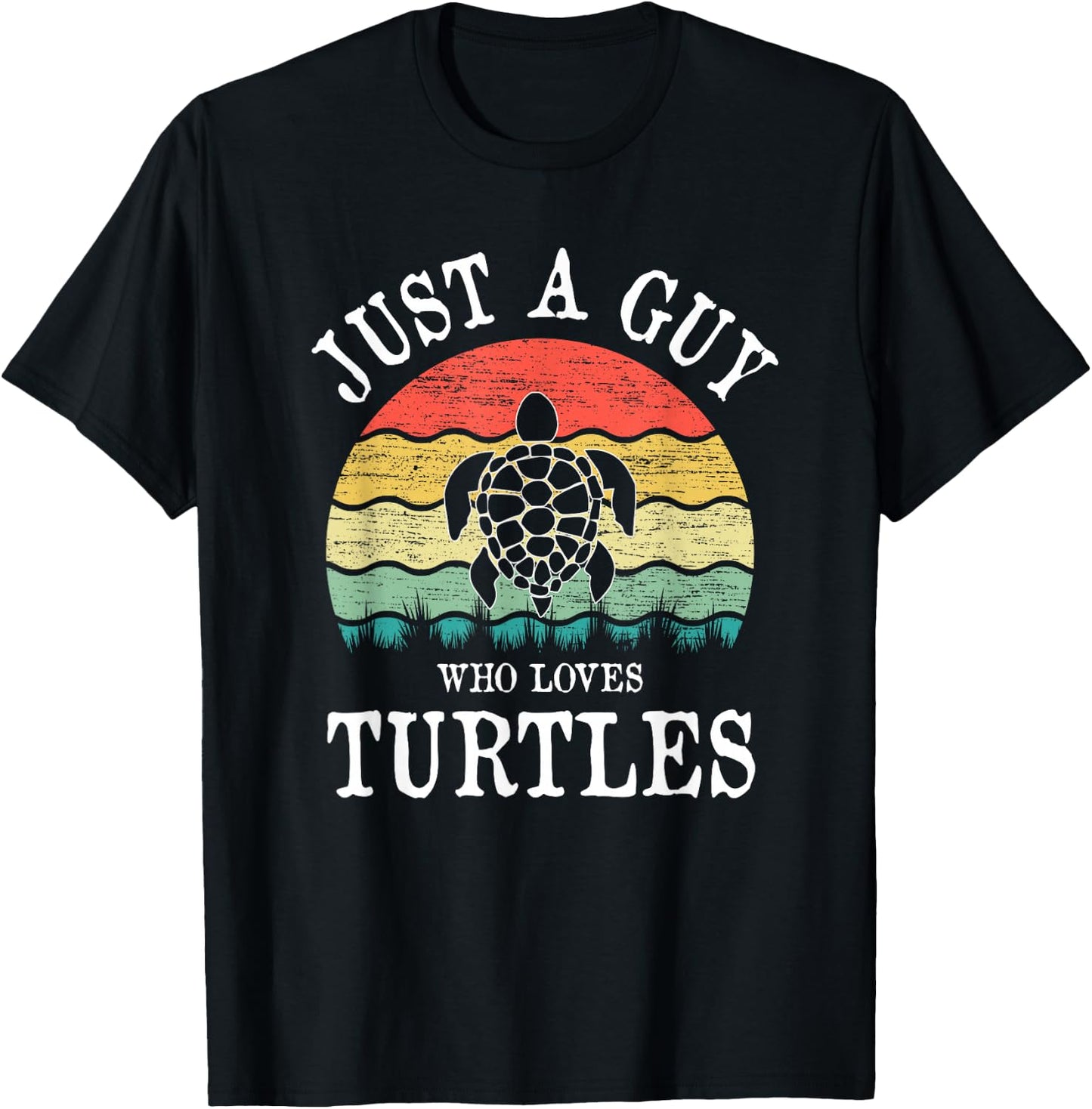 Just A Guy Who Loves Turtles T-Shirt - T-Shirt | Black