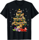 Wild Animal Christmas Tree Xmas Lion Tiger Cheetah Leopard T-Shirt - T-Shirt | Black
