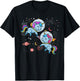 Moon Astronaut Outer Space Planets Magical Unicorn T-Shirt - T-Shirt | Black