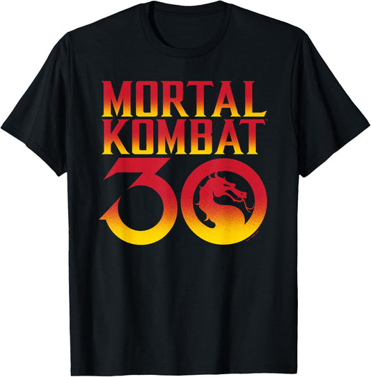 Mortal Kombat - 30th Anniversary Logo T-Shirt - T-Shirt | Black