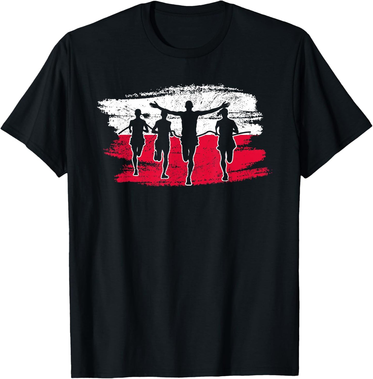 Running Marathon Runners Poland Polish Polska T-Shirt - T-Shirt | Black