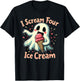 I Scream Four Ice Cream Halloween Funny I Scream Ghost T-Shirt - T-Shirt | Black