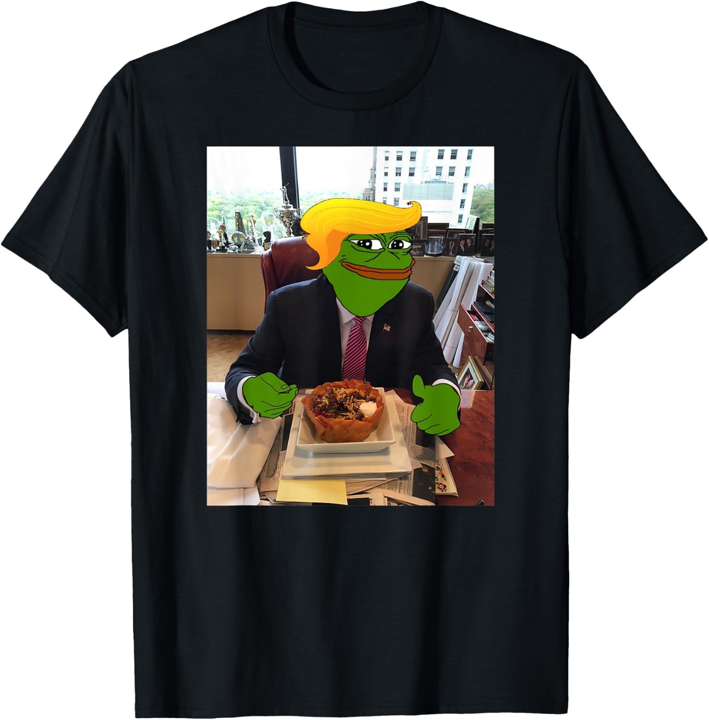President Donald Trump Taco Bowl Funny Meme T-Shirt - T-Shirt | Black
