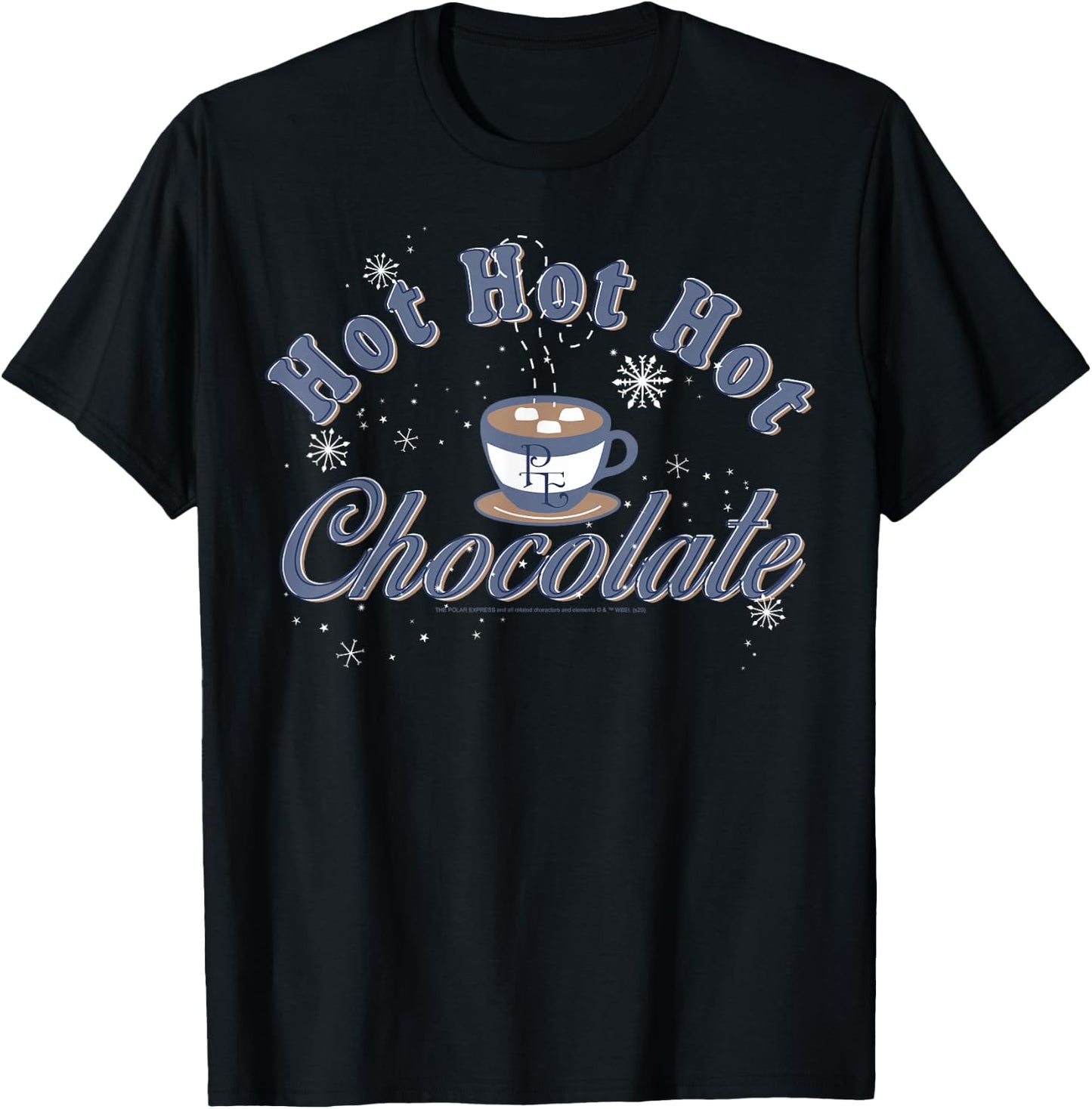 The Polar Express Hot Hot Hot Chocolate Logo T-Shirt - T-Shirt | Black