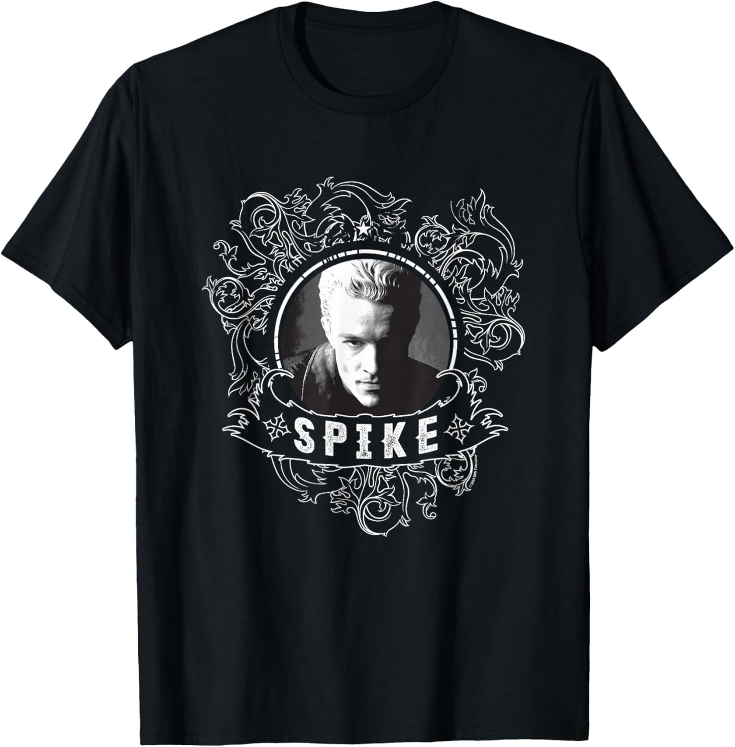 Buffy The Vampire Slayer Spike Faded Face Vintage Portrait T-Shirt - T-Shirt | Black