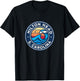 Hilton Head Island South Carolina SC Vintage Nautical Waves T-Shirt - T-Shirt | Black