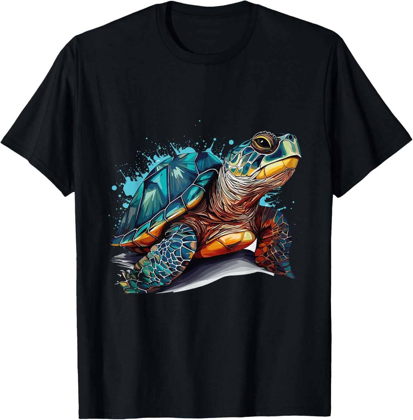 Sea Turtle in the Ocean, Turtles Lover T-Shirt - T-Shirt | Black