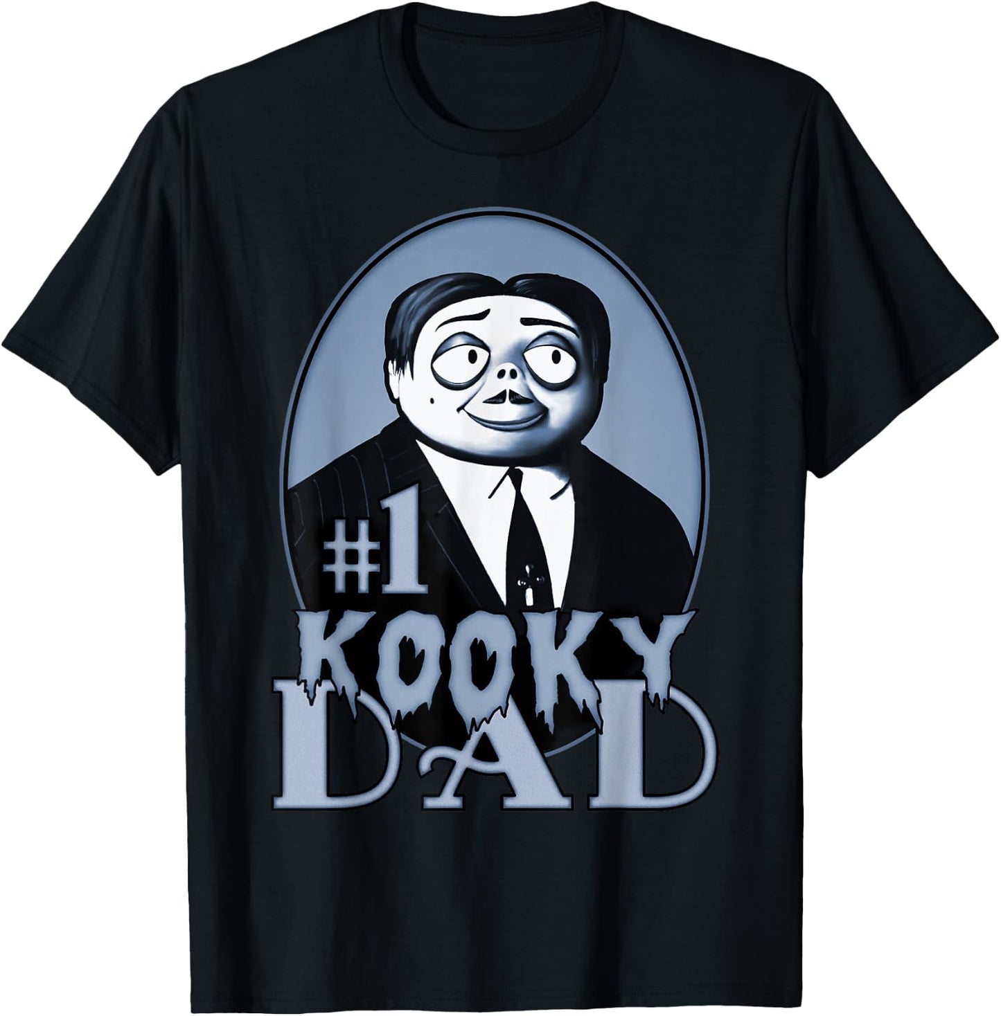 The Addams Family Father's Day Gomez Number One Kooky Dad T-Shirt - T-Shirt | Black