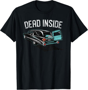 Dead Inside Casket Hearse T-Shirt - T-Shirt | Black