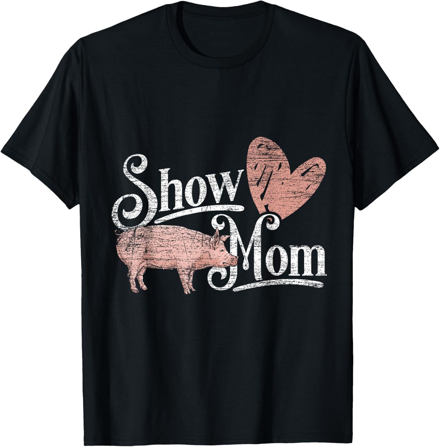 Show Mom Pig T-Shirt - T-Shirt | Black