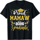 Proud Mamaw of a Class of 2025 Senior 2025 Graduation T-Shirt - T-Shirt | Black