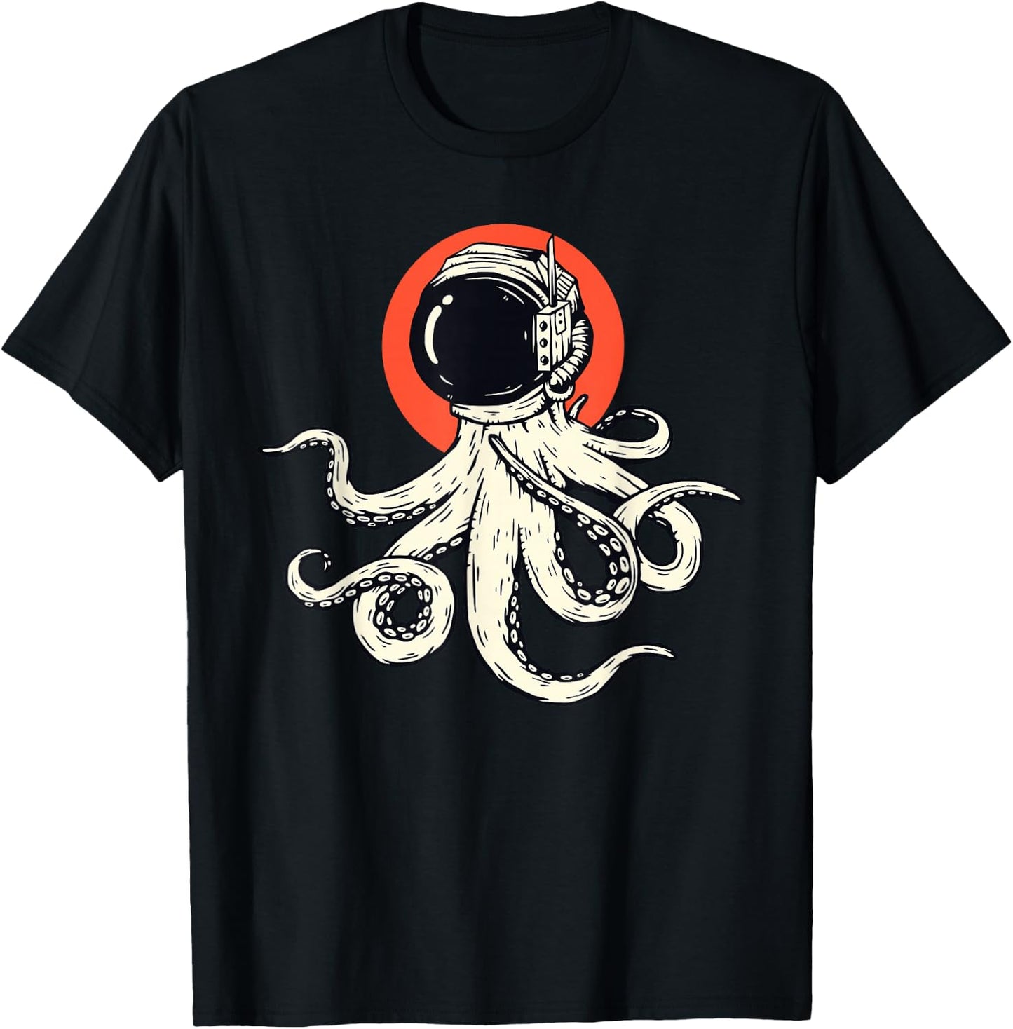 Funny Octopus Alien Gift Outer Space UFO Mars Scifi T-Shirt - T-Shirt | Black
