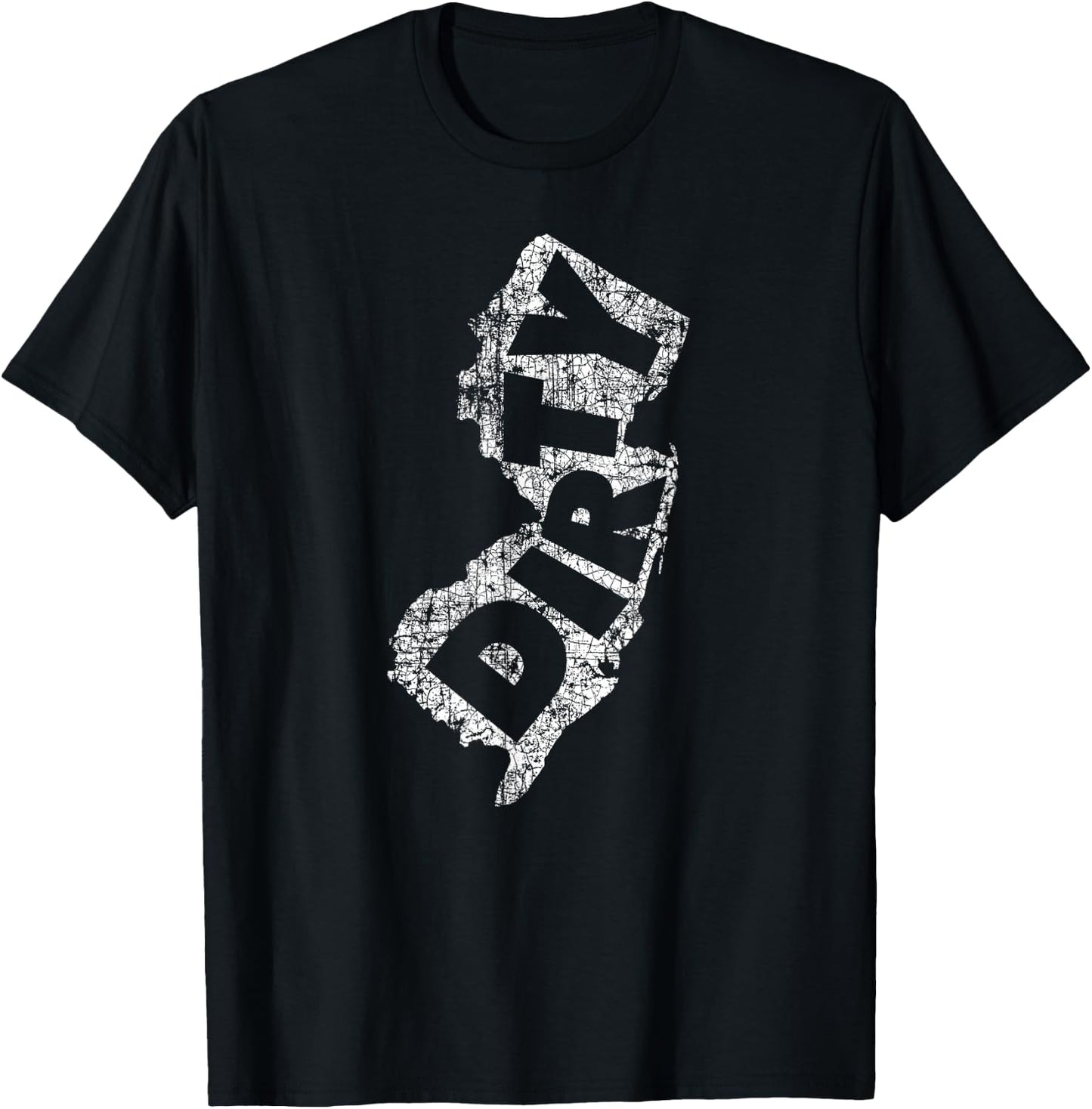 Retro Dirty Jerz Funny New Jersey Beach Vintage Throwback T-Shirt - T-Shirt | Black