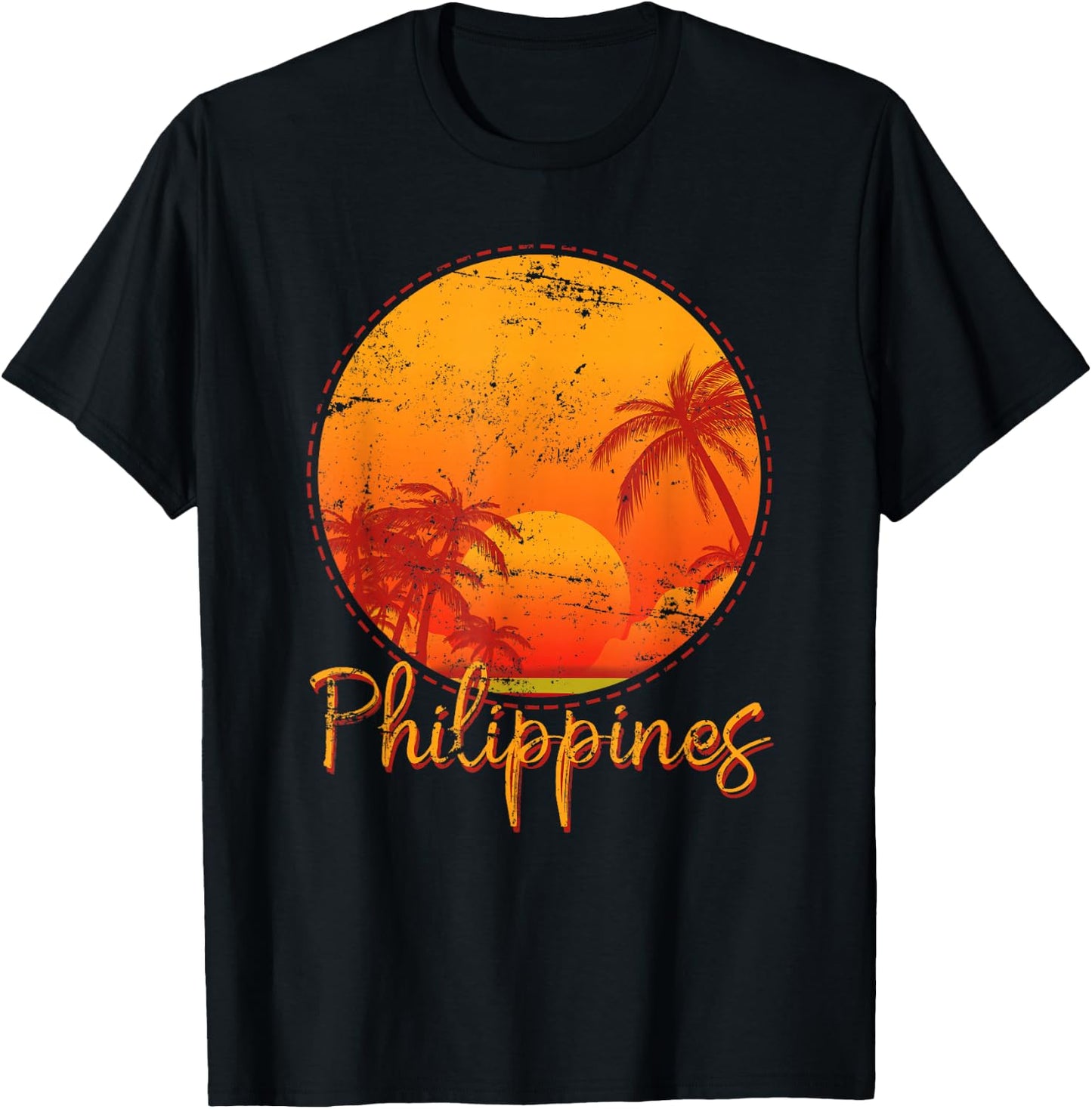 Sunset Manila Asia Philippines T-Shirt - T-Shirt | Black