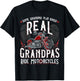 Some Grandpas Play Bingo Real Grandpas Ride Motorcycles Gift T-Shirt - T-Shirt | Black