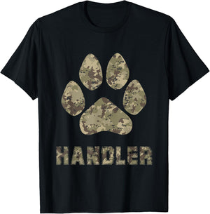 Army Camo MWD Military Working Dogs K-9 Handler Shirt Gift T-Shirt - T-Shirt | Black