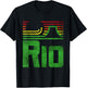 Vintage Retro Rio Novelty Graphic & Cool Designs T-Shirt - T-Shirt | Black