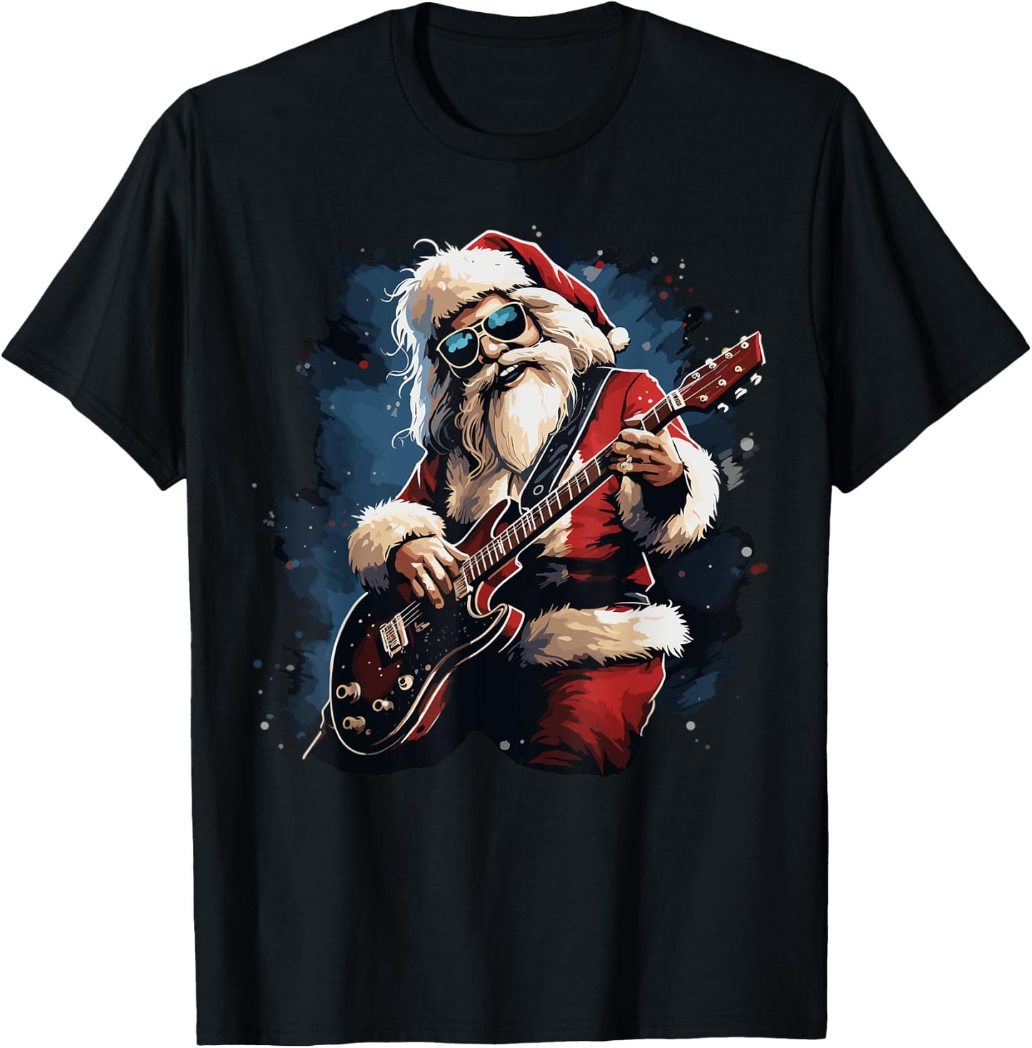 Have a Rock & Roll Christmas ROCK Santa Music lover T-Shirt - T-Shirt | Black