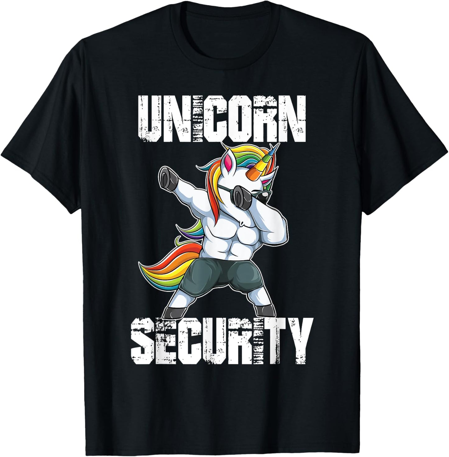 Unicorn Security Dad Mom Daughter Adult unicorn costume gift T-Shirt - T-Shirt | Black