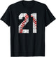 Vintage Baseball Mom #21 Jersey Baseball Player Number 21 T-Shirt - T-Shirt | Black