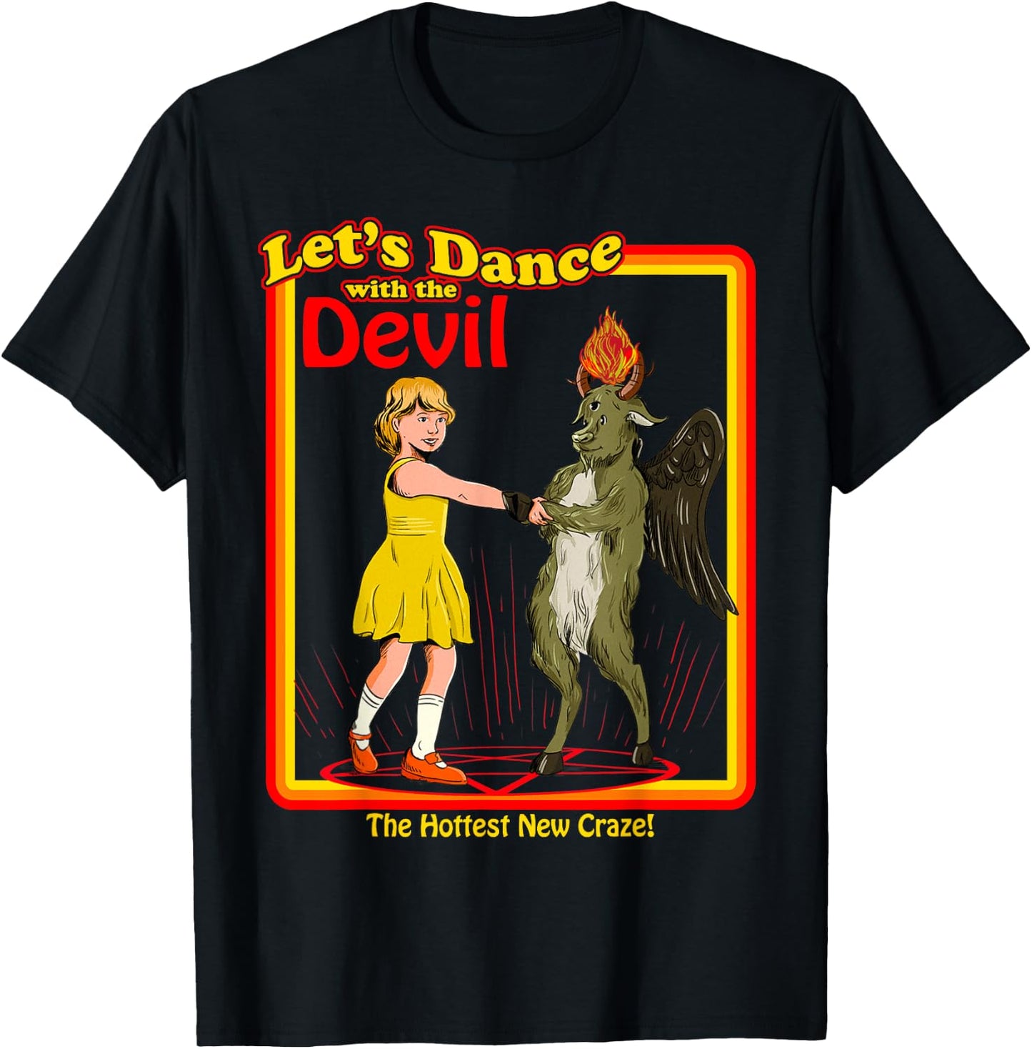 Witchcraft Let's Dance with the Devil Baphomet Satanic Funny T-Shirt - T-Shirt | Black