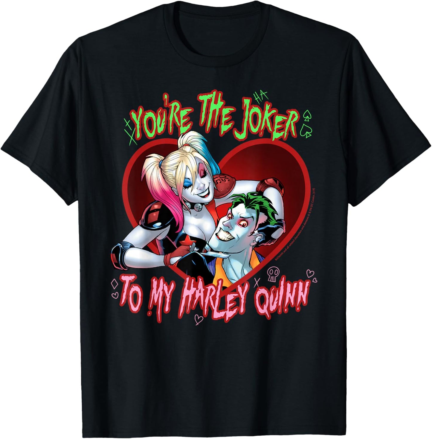 DC Comics Batman Joker to Harley T-Shirt - T-Shirt | Black