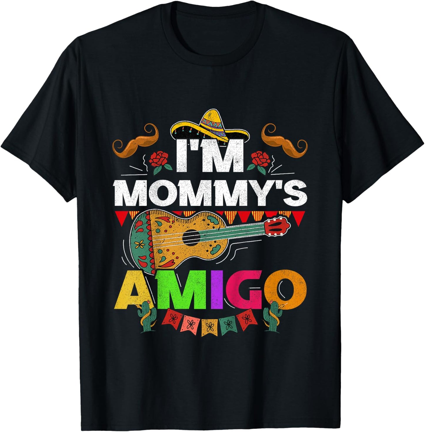 Kids I'm Mommy's Amigo Cinco De Mayo Boy Mariachi Mexican Toddler T-Shirt - T-Shirt | Black