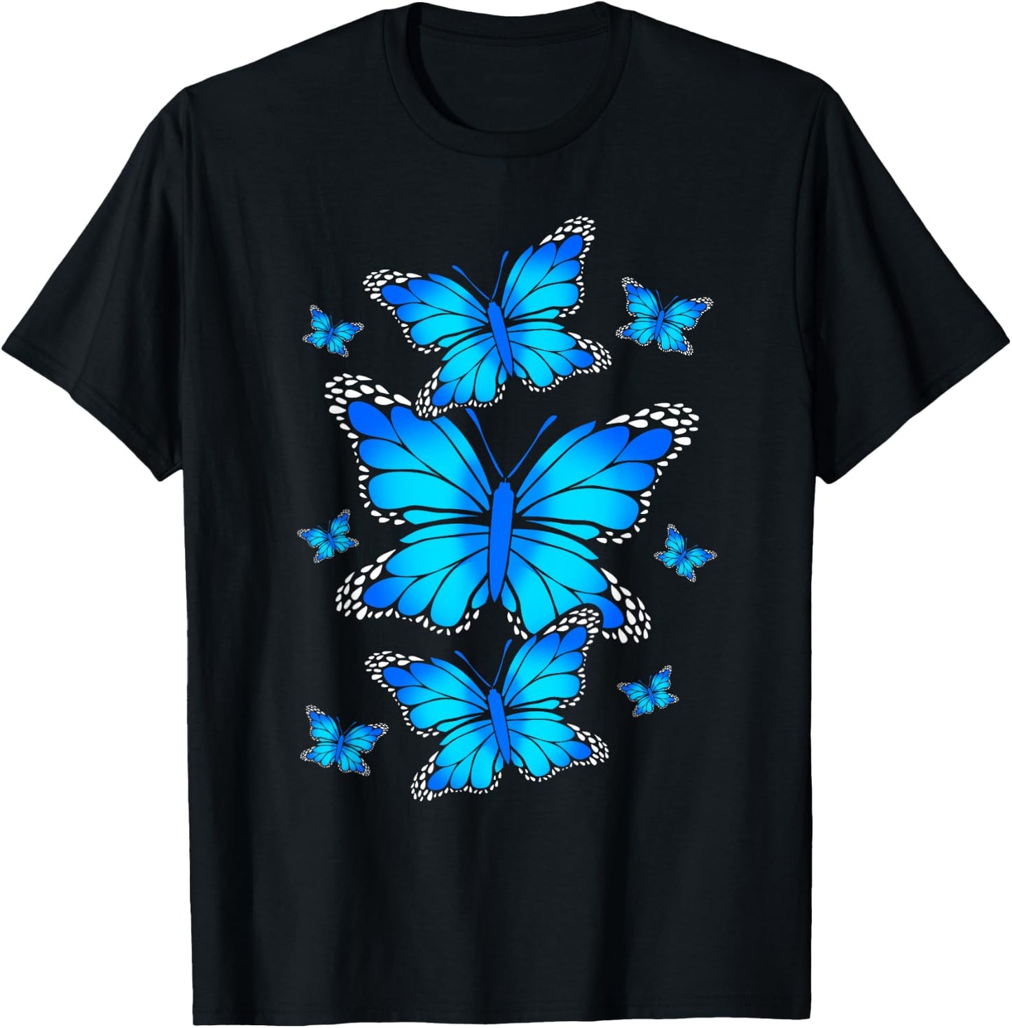 Blue Morpho Butterfly T-Shirt - T-Shirt | Black