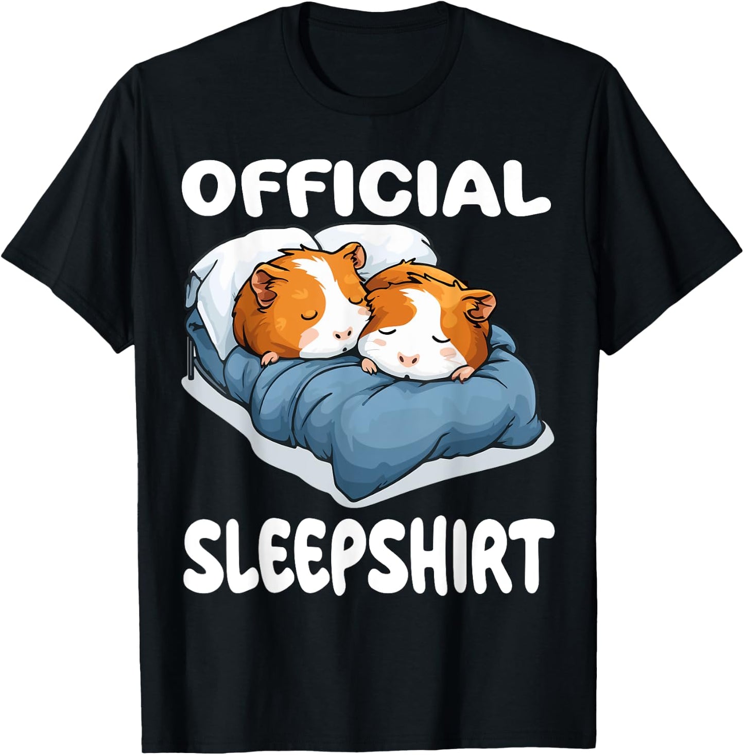 Guinea Pig Official Sleepshirt Pajamas Nightgown T-Shirt - T-Shirt | Black