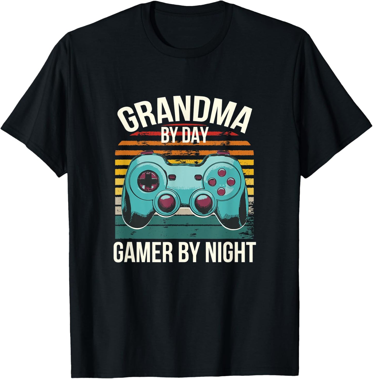 Grandma By Day Gamer By Night Grandma Gaming Gaming T-Shirt - T-Shirt | Black