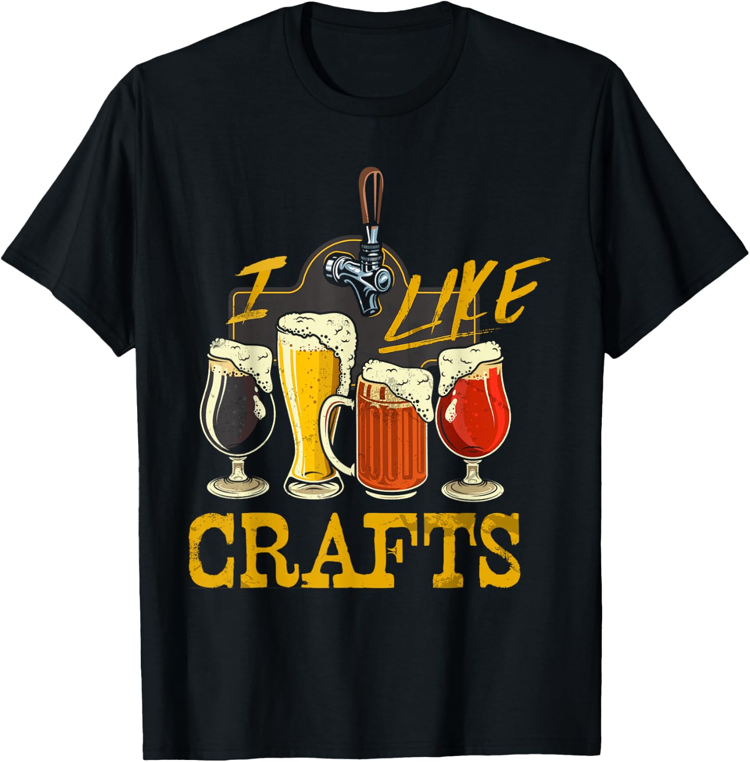 I Like Craft Beer Shirt Beer Crafting I Do Crafts Beer T-Shirt - T-Shirt | Black