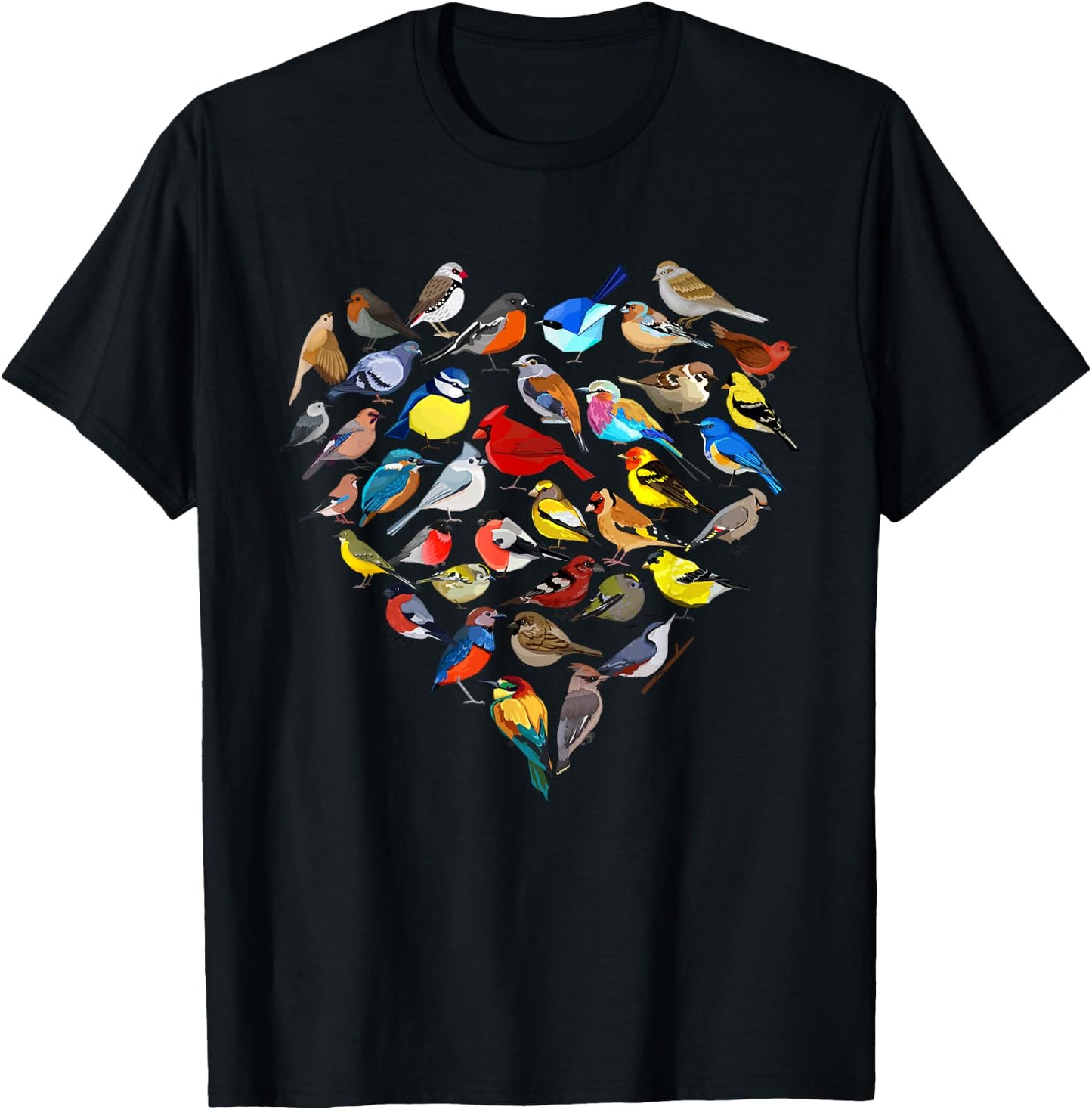 Birds Love Bird watching Birder Nerd Wildlife Birdwatcher T-Shirt - T-Shirt | Black