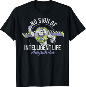 Disney Pixar Toy Story Buzz No Sign of Intelligent Life T-Shirt - T-Shirt | Black
