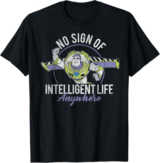 Disney Pixar Toy Story Buzz No Sign of Intelligent Life T-Shirt - T-Shirt | Black