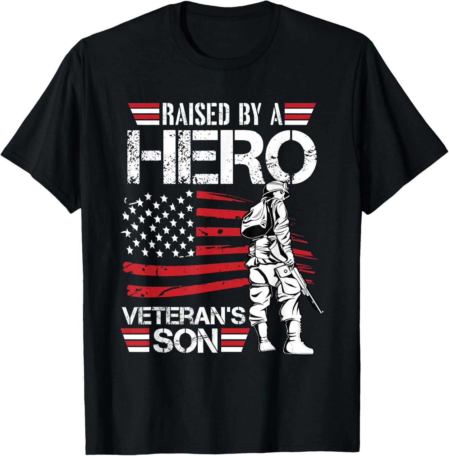 Veteran Son Month Of The Military Child Army Soldier Kids T-Shirt - T-Shirt | Black