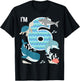 Kids 6 Year Old Ocean Life Whale Dolphin Shark 6th Birthday T-Shirt - T-Shirt | Black