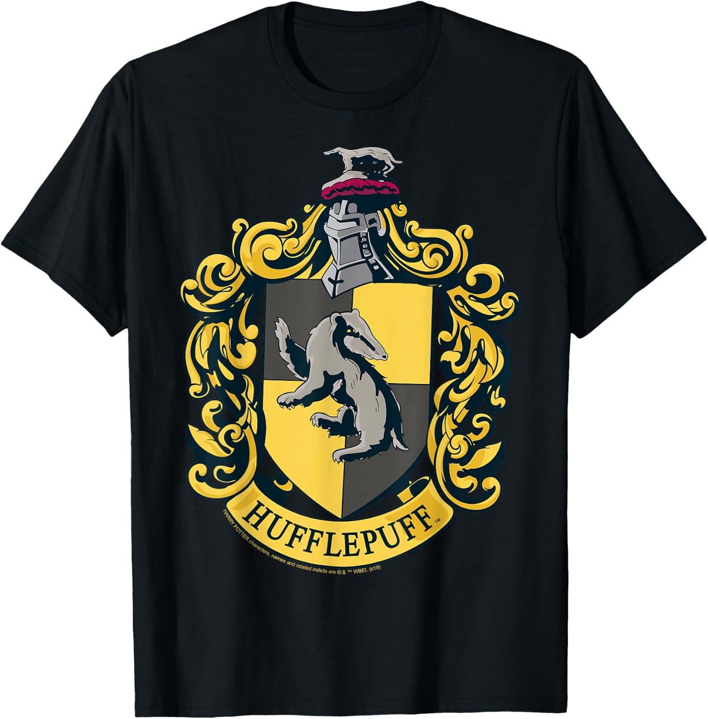 Harry Potter Hufflepuff House Crest T-Shirt - T-Shirt | Black