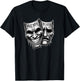 SMILE NOW CRY LATER Drama Masks Payaso Cholo Tattoo Chicano T-Shirt - T-Shirt | Black