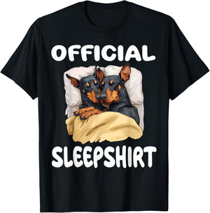 Doberman Pinscher Dog Official Sleepshirt Pajamas Nightgown T-Shirt - T-Shirt | Black
