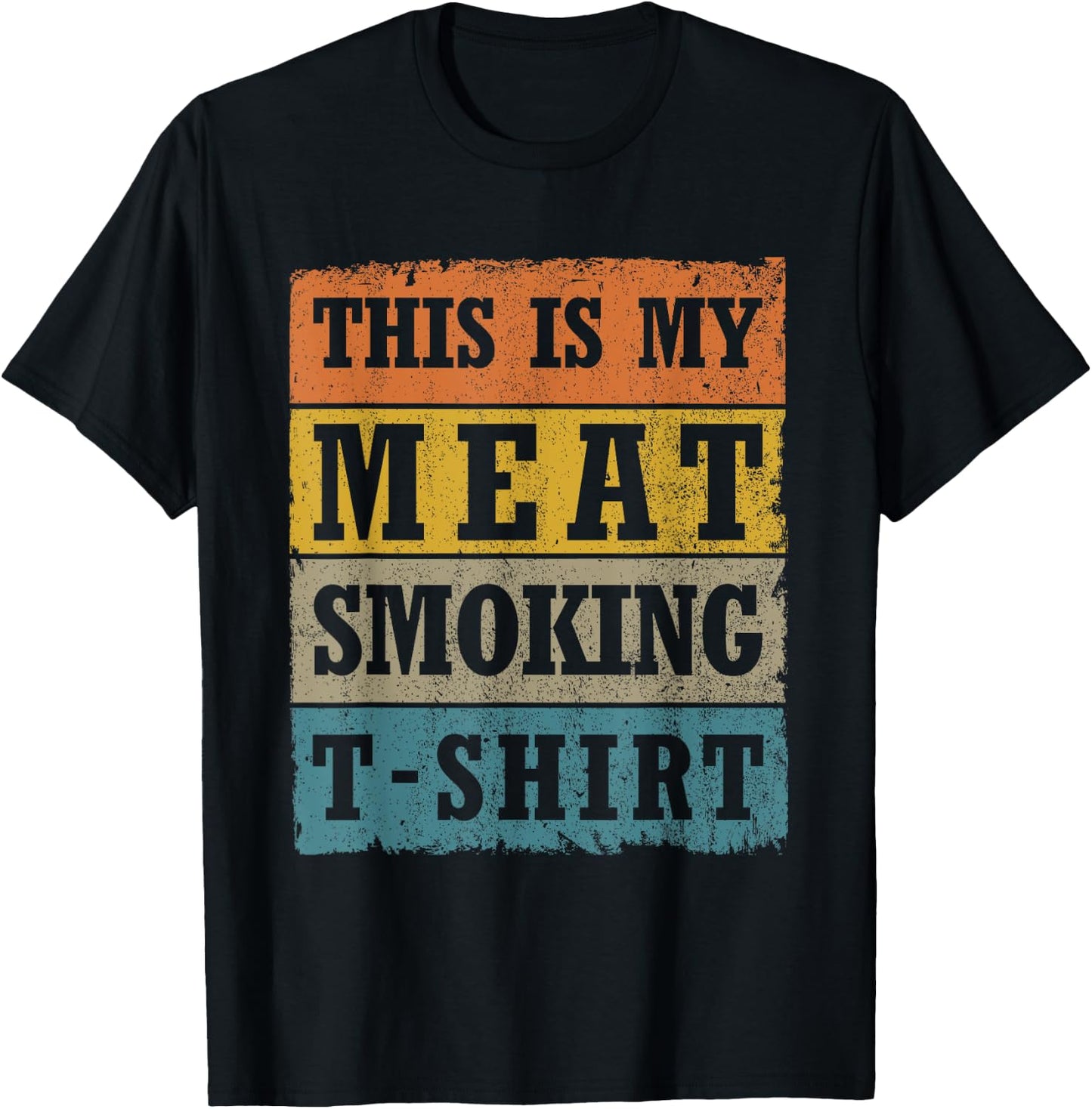 This Is My Meat Smoking Vintage Retro BBQ Grill T-Shirt - T-Shirt | Black