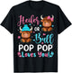Bull or Heifer Pop Pop Loves You Highland Cow Lover T-Shirt - T-Shirt | Black