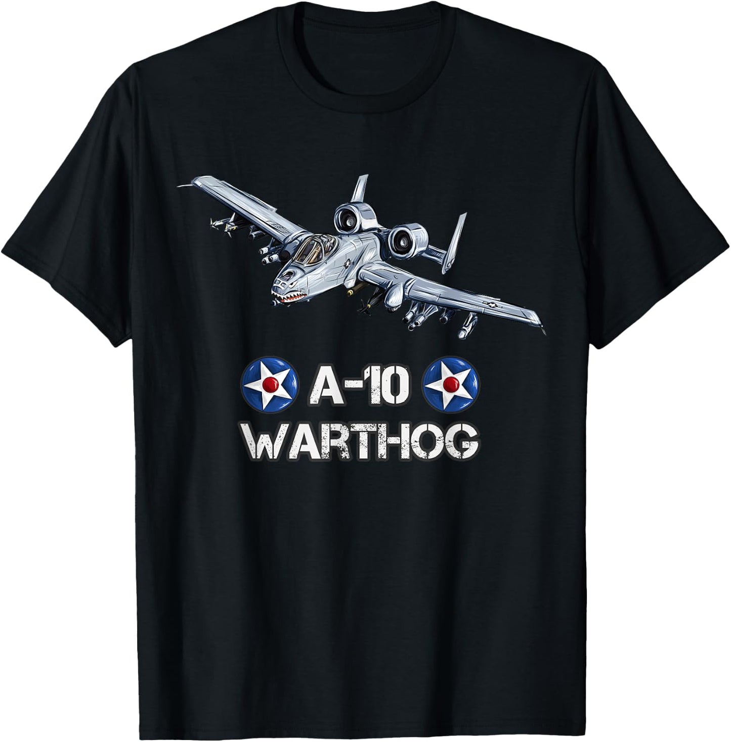 American Military Fighter Bomber A10 Warthog T-Shirt - T-Shirt | Black