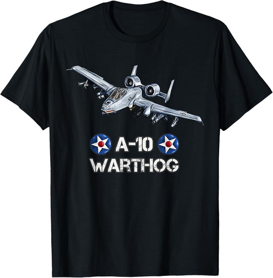 American Military Fighter Bomber A10 Warthog T-Shirt - T-Shirt | Black