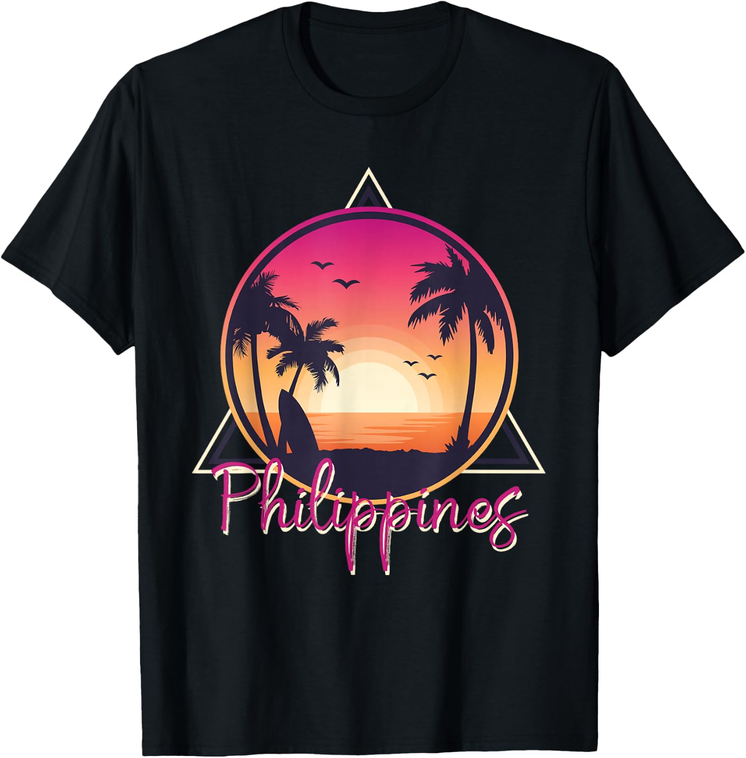 Philippine Pride Beach Surfing Gift Philippines T-Shirt - T-Shirt | Black