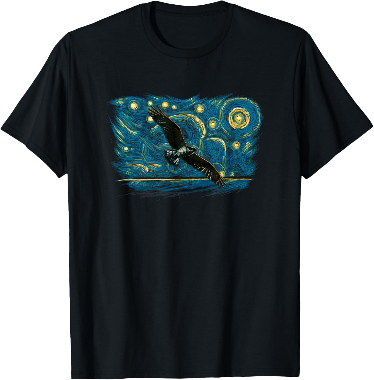 Retro Vintage Style Osprey T-Shirt - T-Shirt | Black