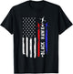 Patriotic USA Flag Military Helicopter UH-60 Black Hawk T-Shirt - T-Shirt | Black