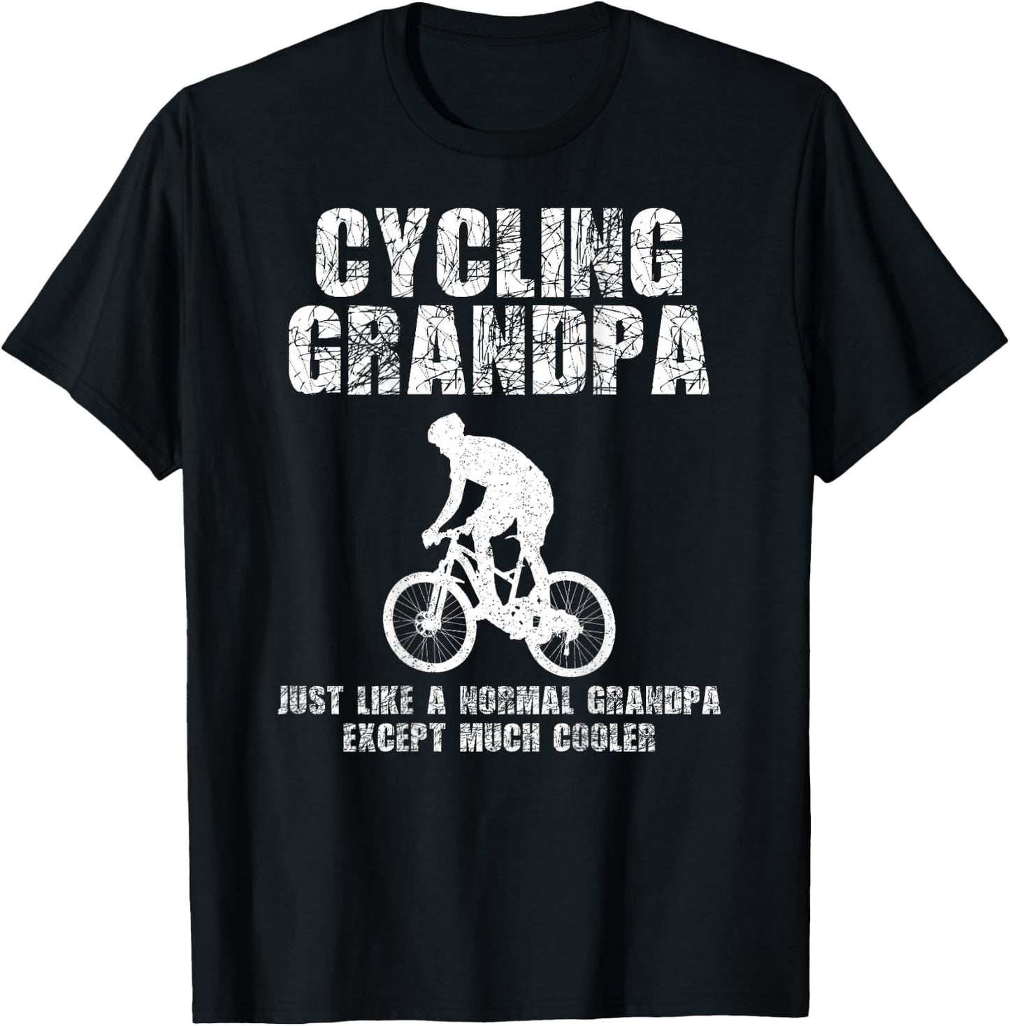 Cycling Grandpa Cool Love Cycle Biking Riding T-Shirt - T-Shirt | Black
