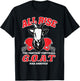 Fantasy Football All Rise Funny G.O.A.T. Design Party T-Shirt - T-Shirt | Black