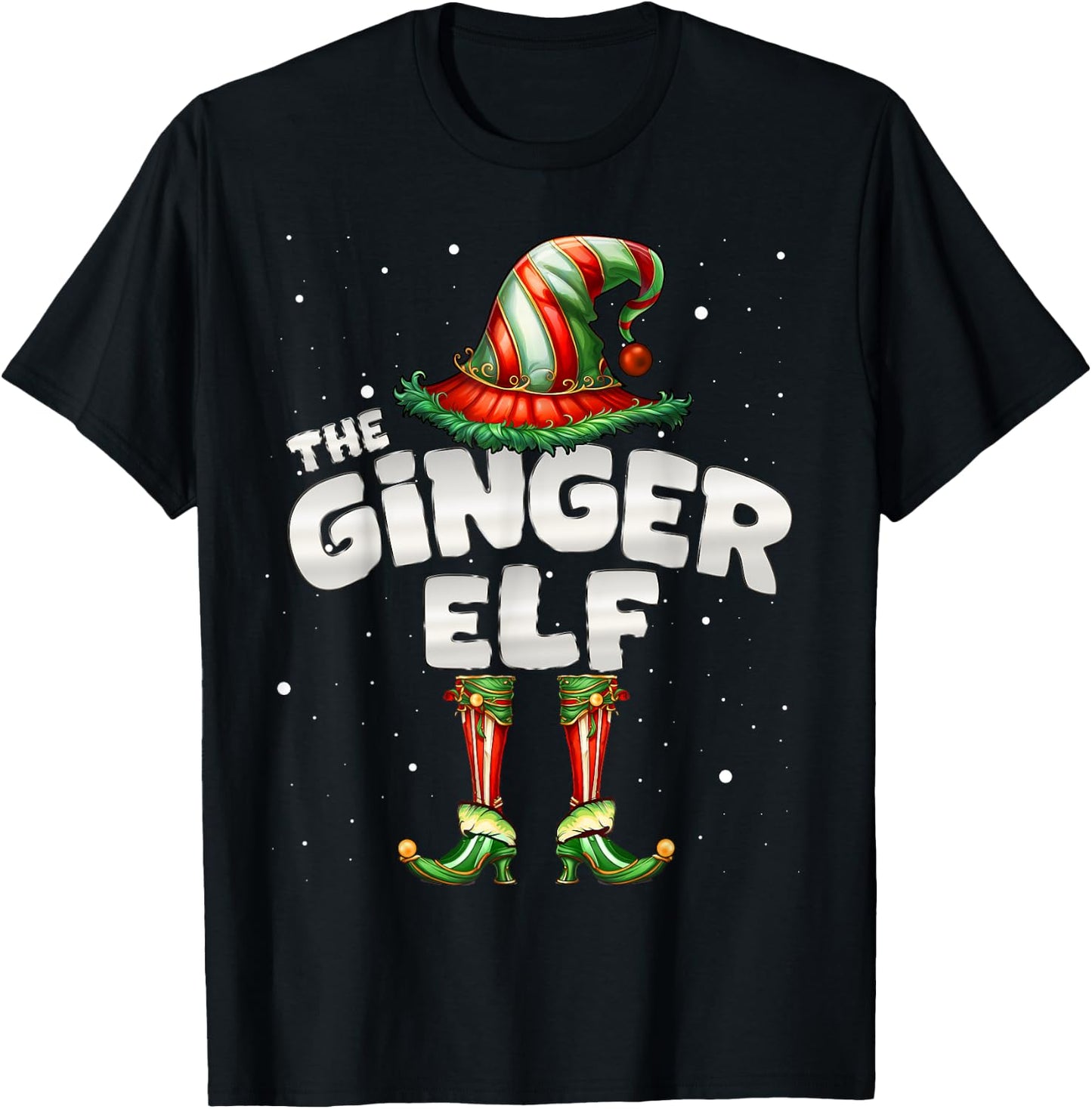 I'm The Ginger Elf Family Matching Group Christmas T-Shirt - T-Shirt | Black